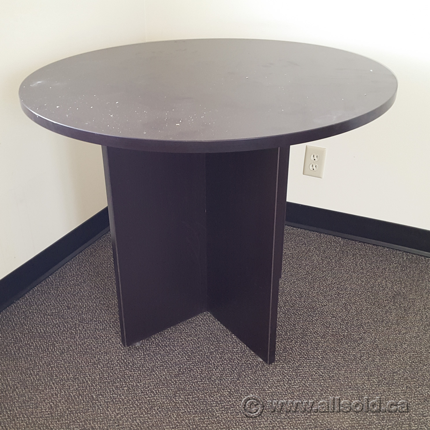 Espresso 36" Round Meeting Conference Table Allsold.ca Buy & Sell